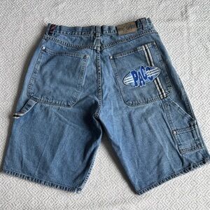 Rare Vintage Y2K PACO Blue Denim Men's Cargo Shorts Sz 38